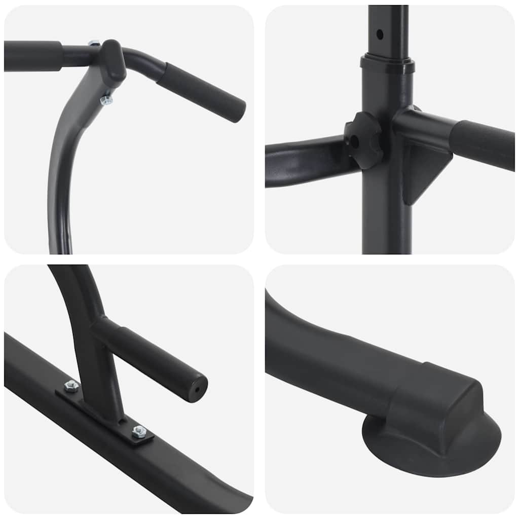 vidaXL Stație de dips pentru turn de putere Altele Manual Negru
