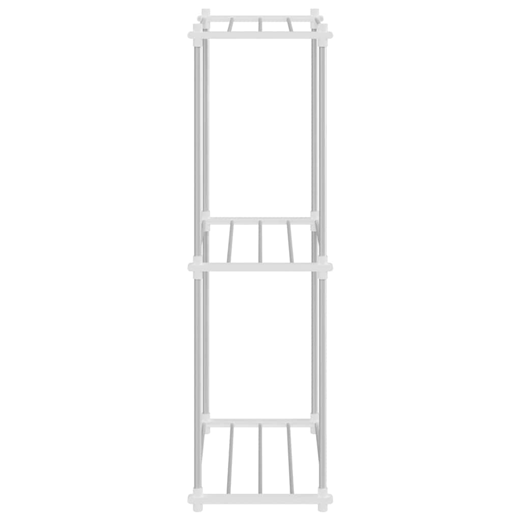 vidaXL Raft de depozitare cu raft alb 43 x 27 x 90 cm Aluminiu
