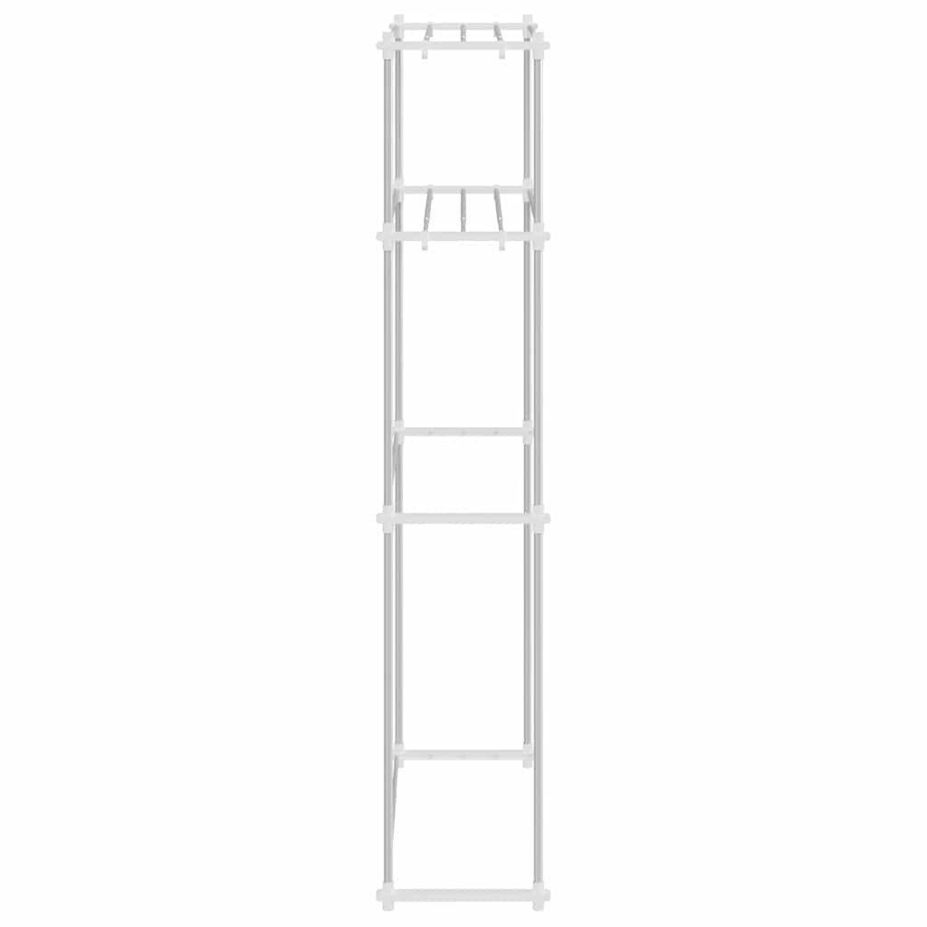 vidaXL Raft pentru mașină de spălat Alb 63 x 27 x 136 cm Aluminiu