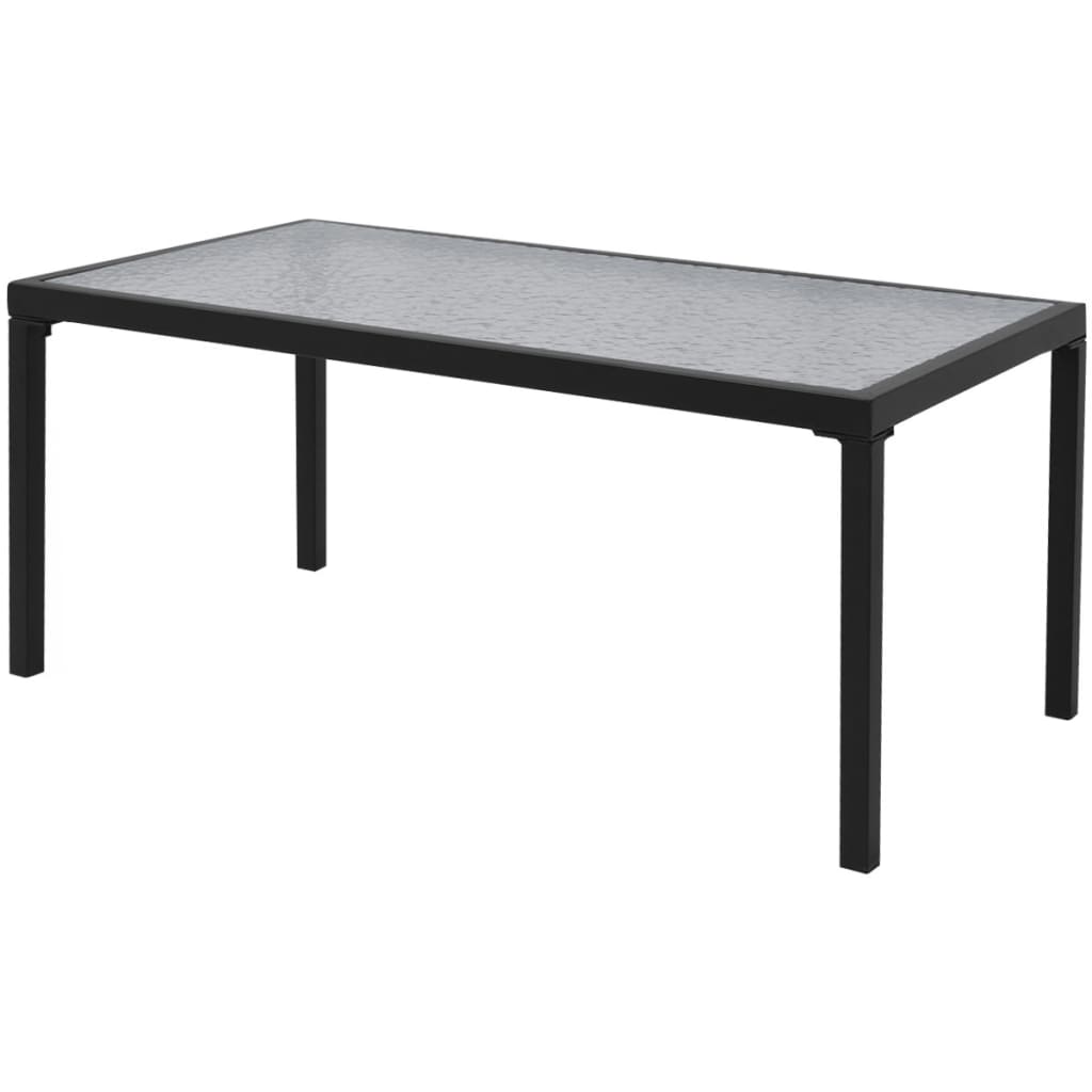 vidaXL Set mobilier de grădină, 4 piese, negru, textilenă vidaXL Set mobilier de grădină, 4 piese, negru, textilenă