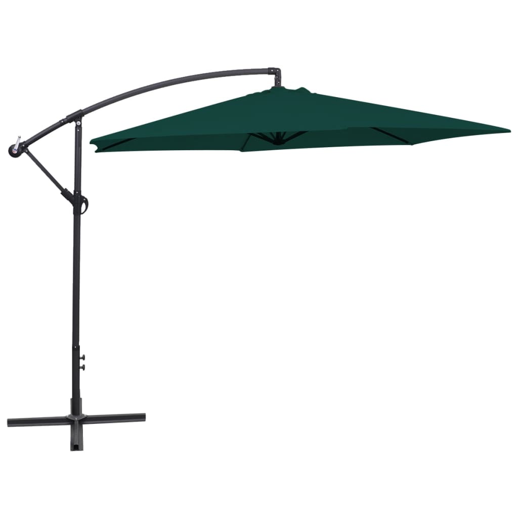 vidaXL Umbrelă de soare de grădină în consolă, verde, 3 m vidaXL Umbrelă de soare de grădină în consolă, verde, 3 m