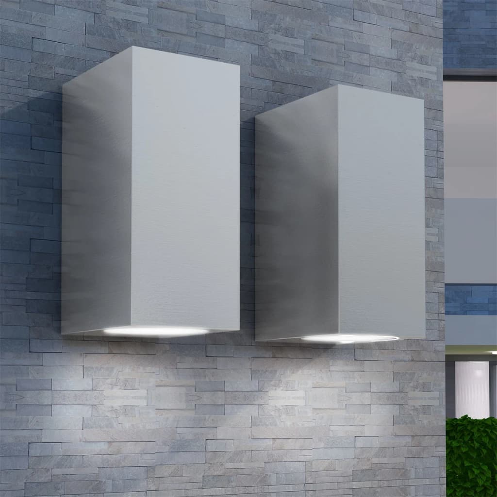 vidaXL Corpuri de iluminat sus/jos pentru perete exterior, 2 buc. vidaXL Corpuri de iluminat sus/jos pentru perete exterior, 2 buc.