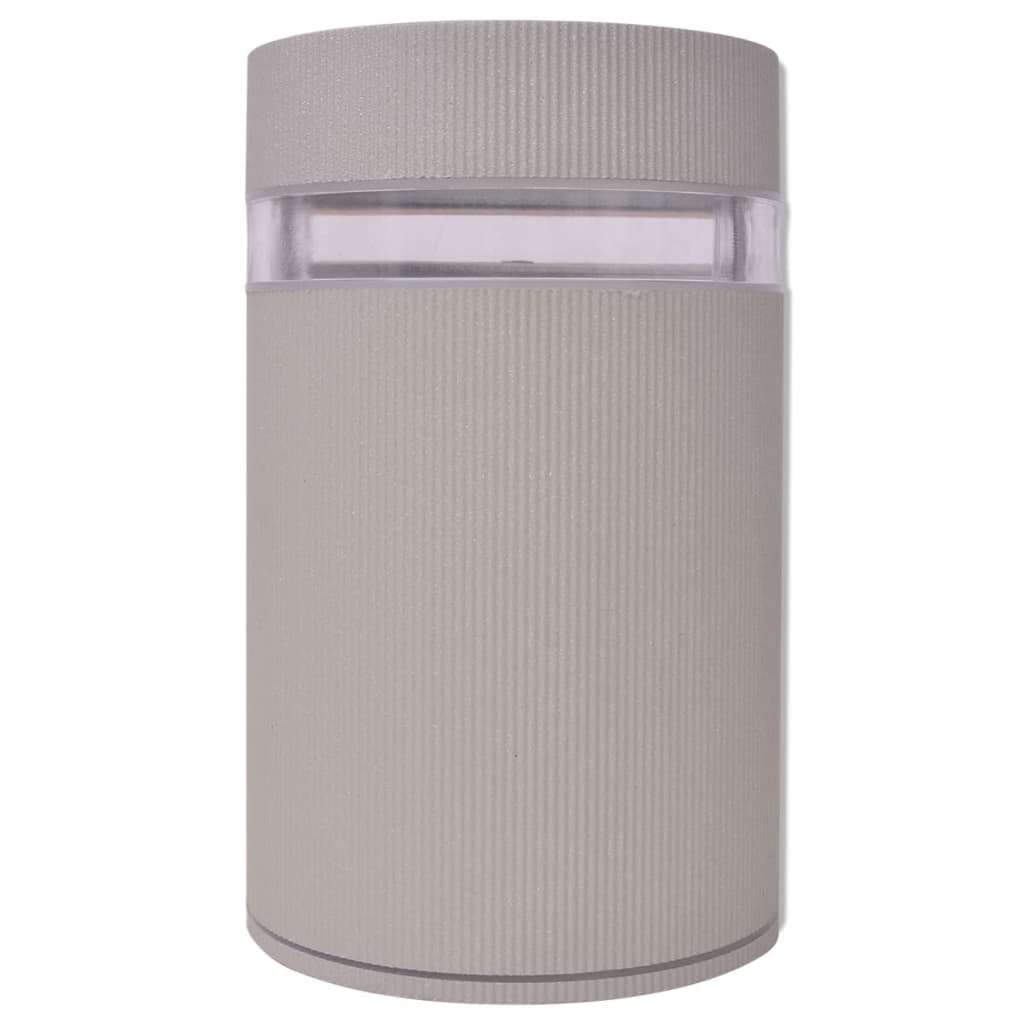 vidaXL Aplică semi-cilindrică de perete pentru exterior, gri , aluminiu vidaXL Aplică semi-cilindrică de perete pentru exterior, gri , aluminiu