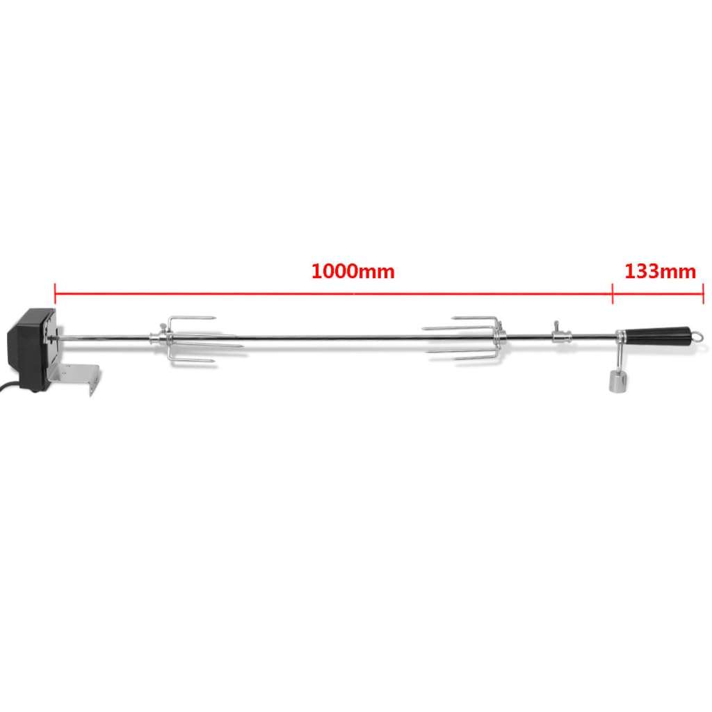 vidaXL Rotisor cu motor profesional pentru grătar, oțel, 1000 mm vidaXL Rotisor cu motor profesional pentru grătar, oțel, 1000 mm