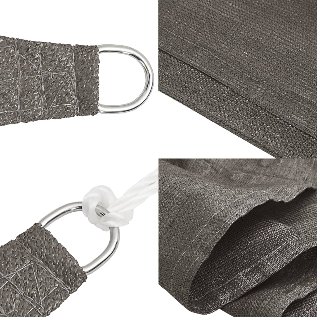 vidaXL Pânză dreptunghiulară pentru parasolar, HDPE, 2 x 4 m, antracit