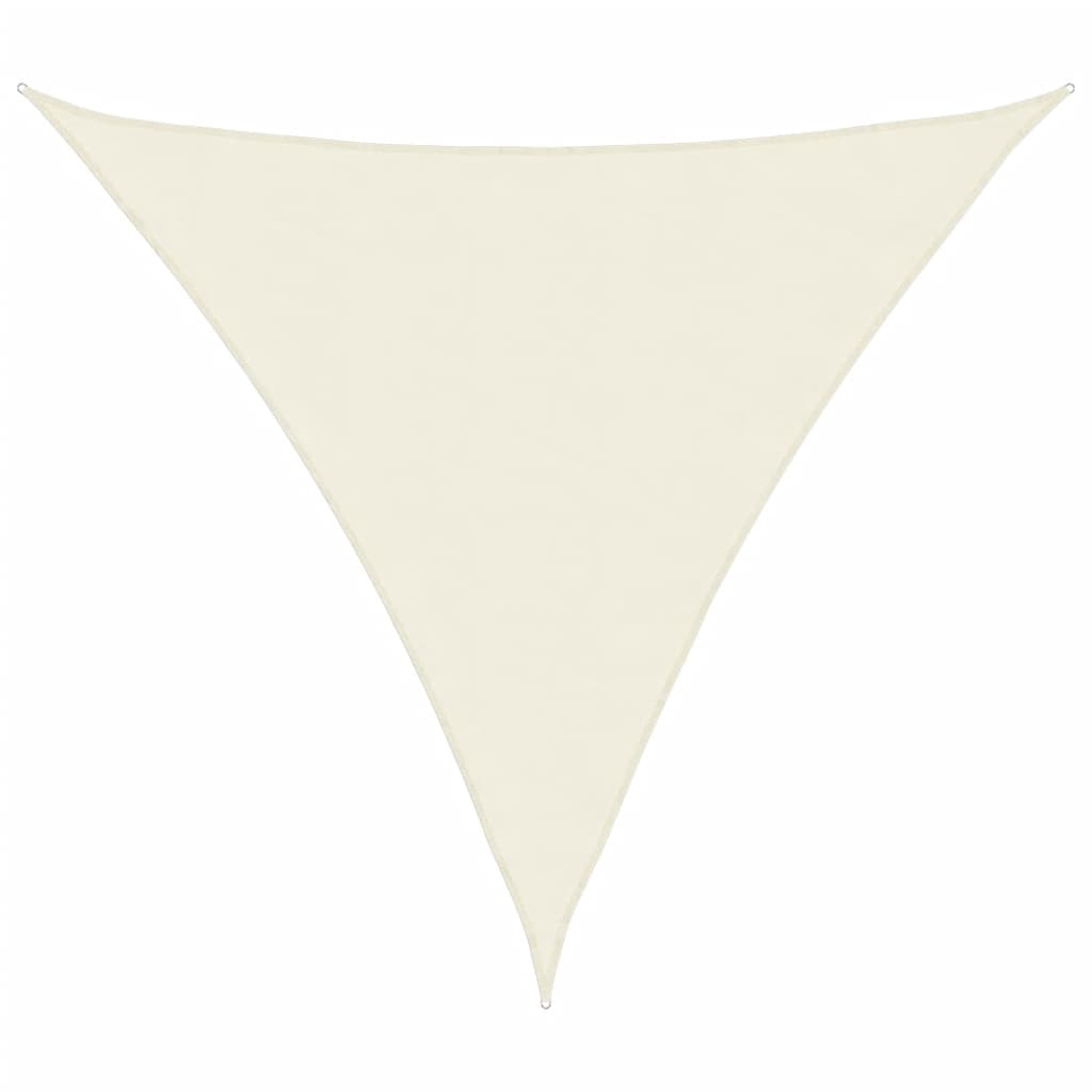 vidaXL Parasolar din țesătură oxford triunghiular, 3,6x3,6x3,6 m, crem