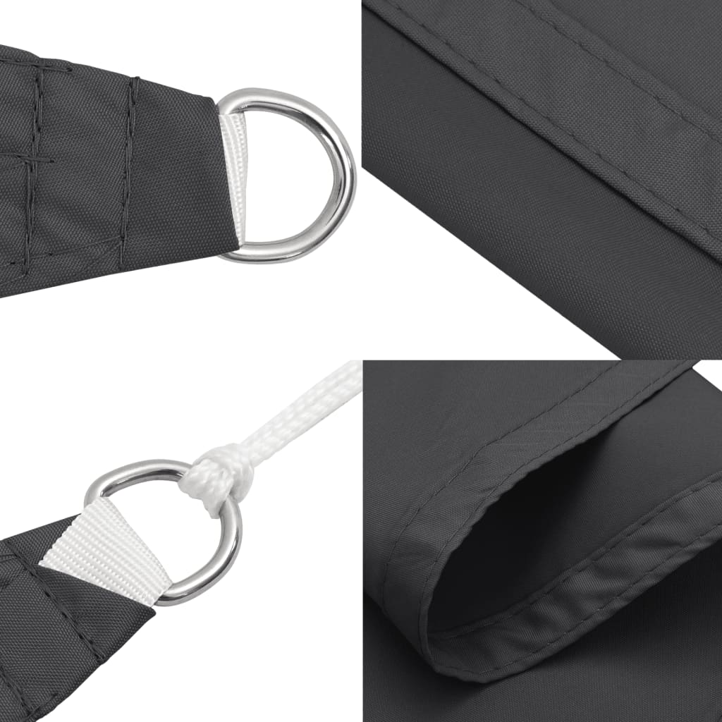 vidaXL Parasolar țesătură oxford triunghiular, 3,6x3,6x3,6 m, antracit vidaXL Parasolar țesătură oxford triunghiular, 3,6x3,6x3,6 m, antracit