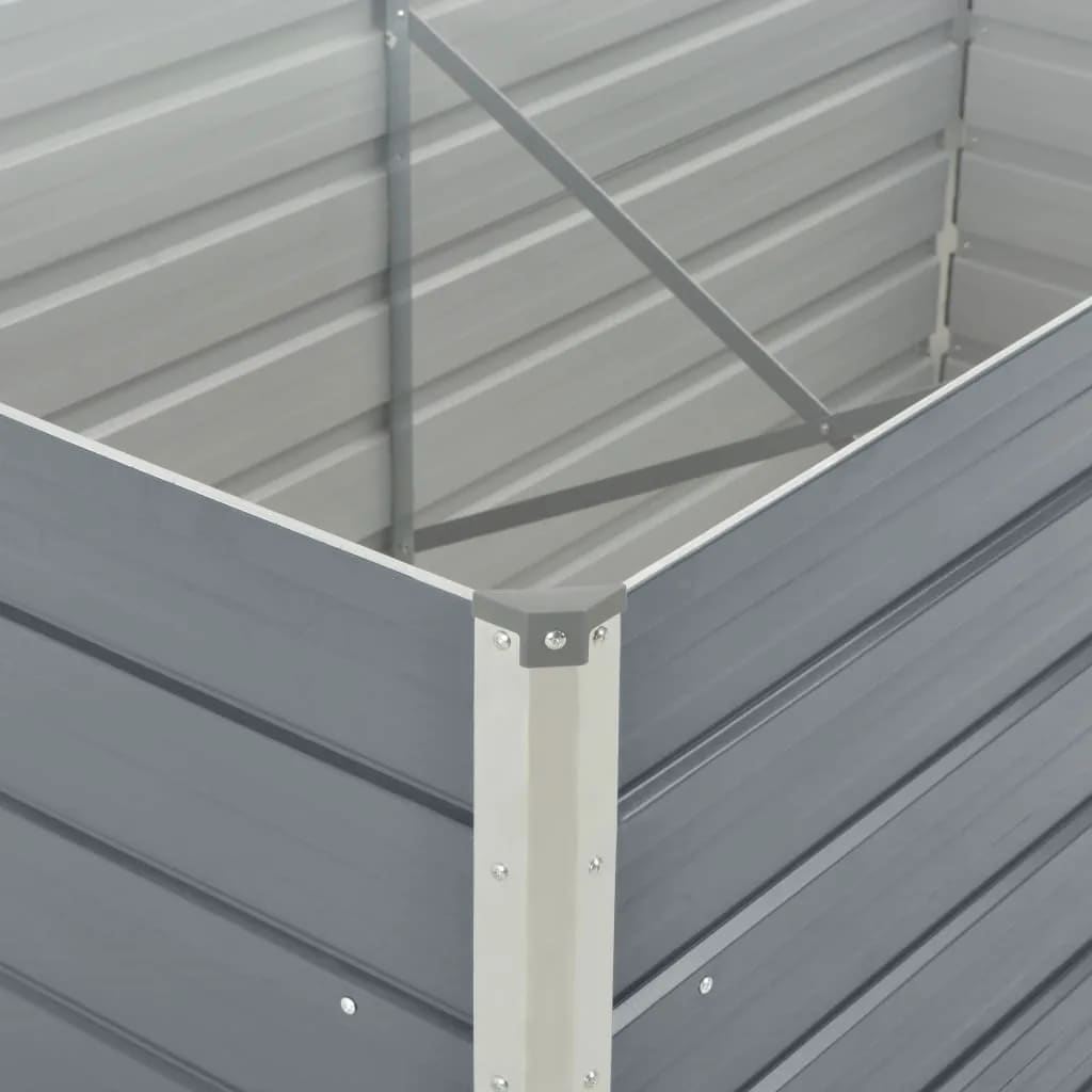 vidaXL Pat înalt straturi, 160x80x77, oțel galvanizat, gri