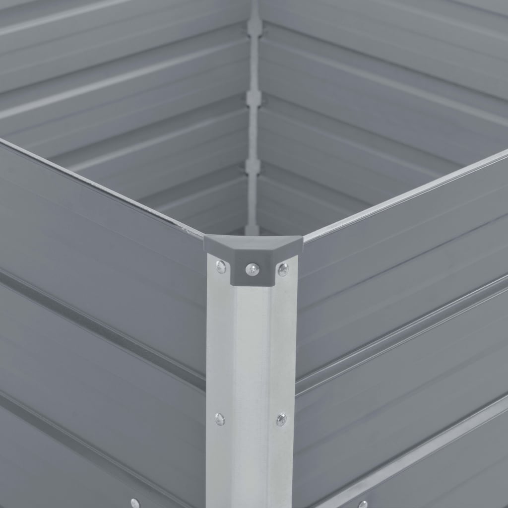 vidaXL Pat înalt straturi, 100x100x77, oțel galvanizat, gri