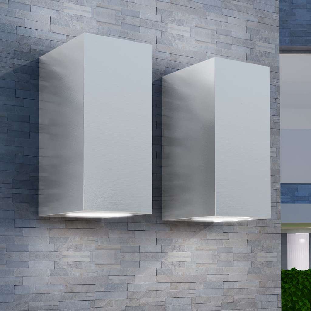 vidaXL Corp iluminat LED perete exterior 2 buc, pătrat, sus/jos vidaXL Corp iluminat LED perete exterior 2 buc, pătrat, sus/jos