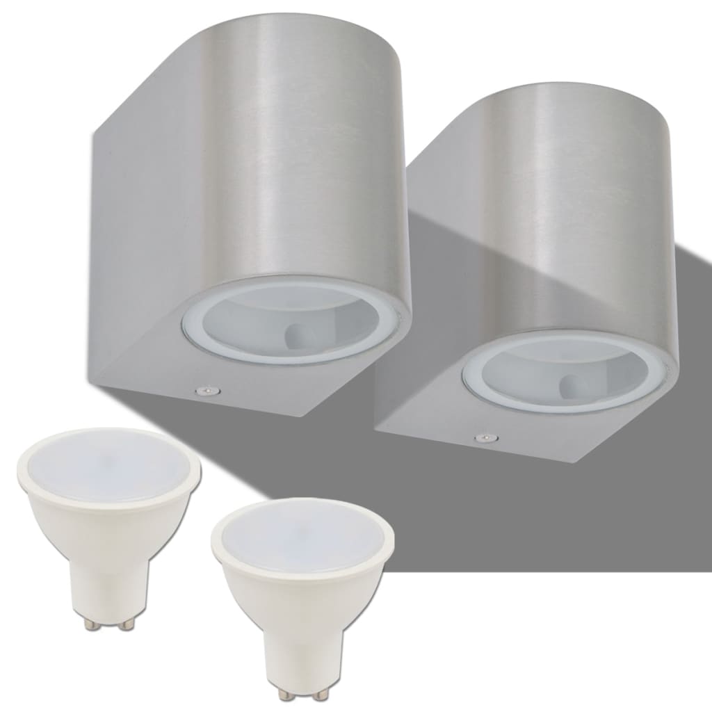 vidaXL Corp iluminat LED, perete exterior, 2 buc, rotund, direcție jos vidaXL Corp iluminat LED, perete exterior, 2 buc, rotund, direcție jos