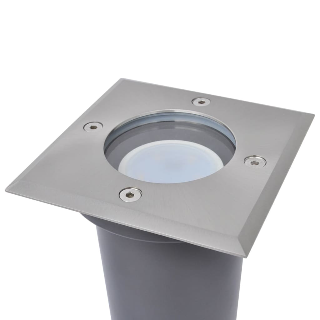 vidaXL Corpuri de iluminat LED pentru sol 3 buc pătrate vidaXL Corpuri de iluminat LED pentru sol 3 buc pătrate