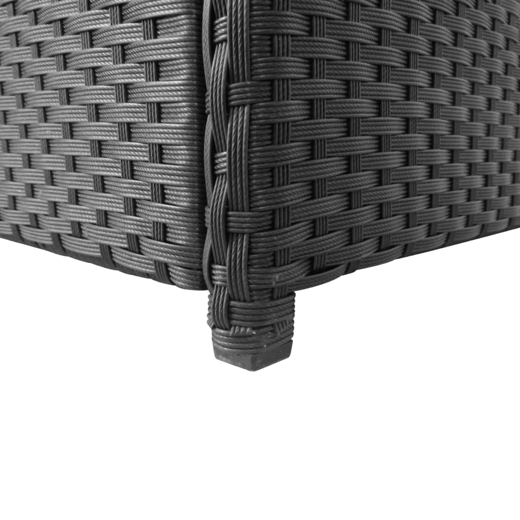 vidaXL Ladă de depozitare de grădină, negru, 120x50x60 cm, poliratan vidaXL Ladă de depozitare de grădină, negru, 120x50x60 cm, poliratan