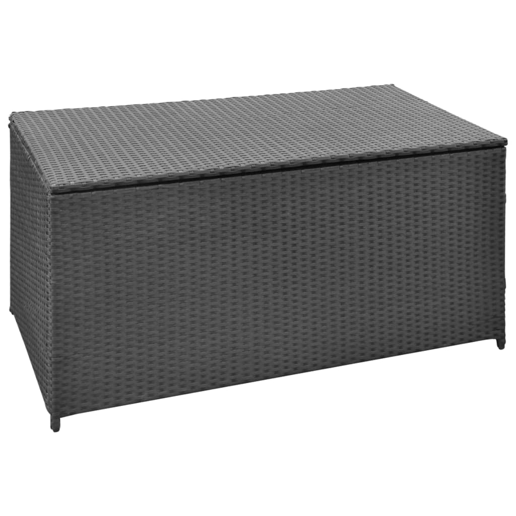 vidaXL Ladă de depozitare de grădină, negru, 120x50x60 cm, poliratan vidaXL Ladă de depozitare de grădină, negru, 120x50x60 cm, poliratan