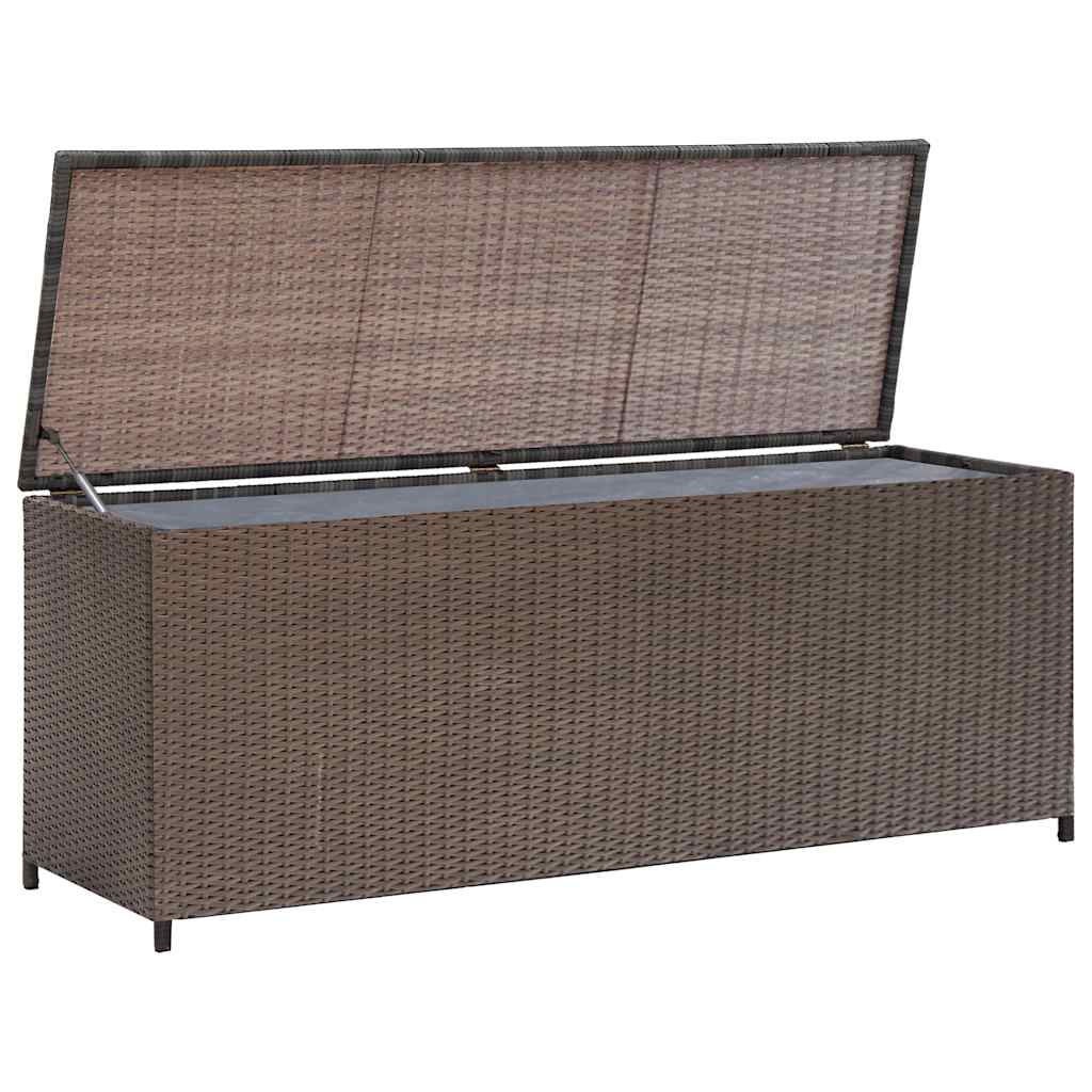vidaXL Ladă de depozitare de grădină, maro, 120x50x60 cm, poliratan vidaXL Ladă de depozitare de grădină, maro, 120x50x60 cm, poliratan