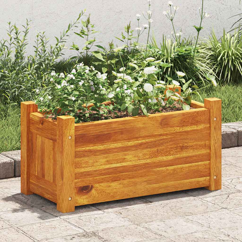 vidaXL Strat înălțat de grădină, 50x25x25 cm, lemn de acacia