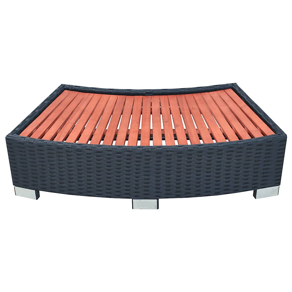 vidaXL Treaptă pentru spa, negru, 92 x 45 x 25 cm, poliratan vidaXL Treaptă pentru spa, negru, 92 x 45 x 25 cm, poliratan
