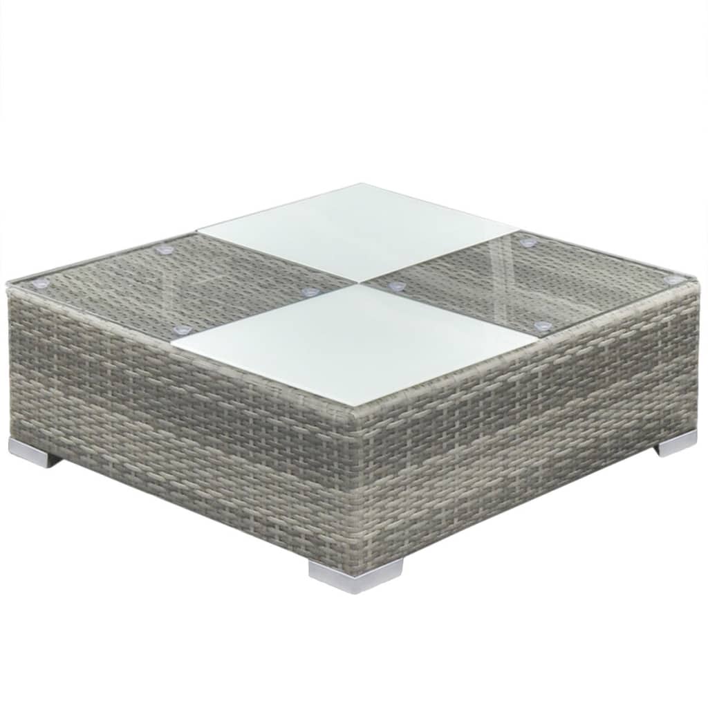vidaXL Set mobilier de grădină cu perne, 8 piese, gri, poliratan vidaXL Set mobilier de grădină cu perne, 8 piese, gri, poliratan
