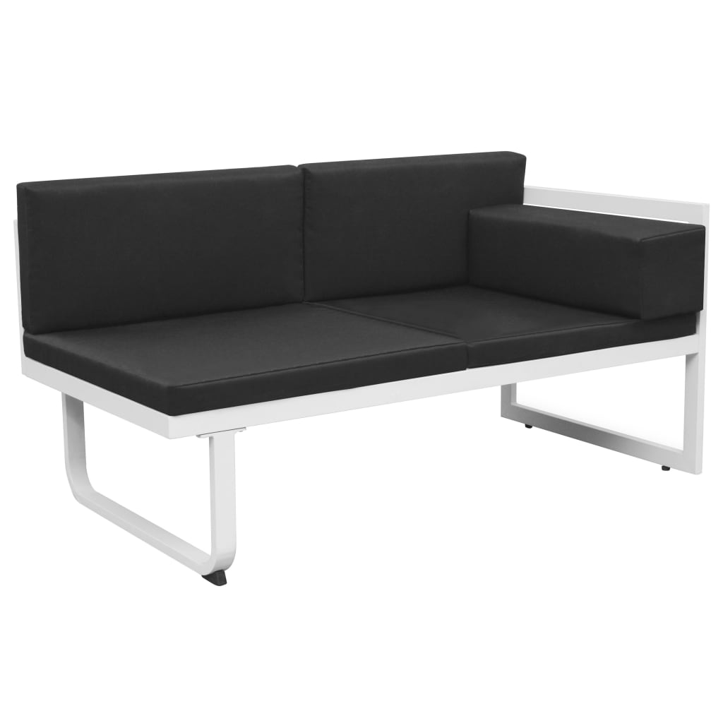 vidaXL Set mobilier grădină, 5 piese, negru, textilenă și aluminiu vidaXL Set mobilier grădină, 5 piese, negru, textilenă și aluminiu