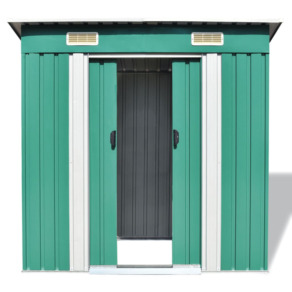 vidaXL Magazie de grădină din metal verde vidaXL Magazie de grădină din metal verde