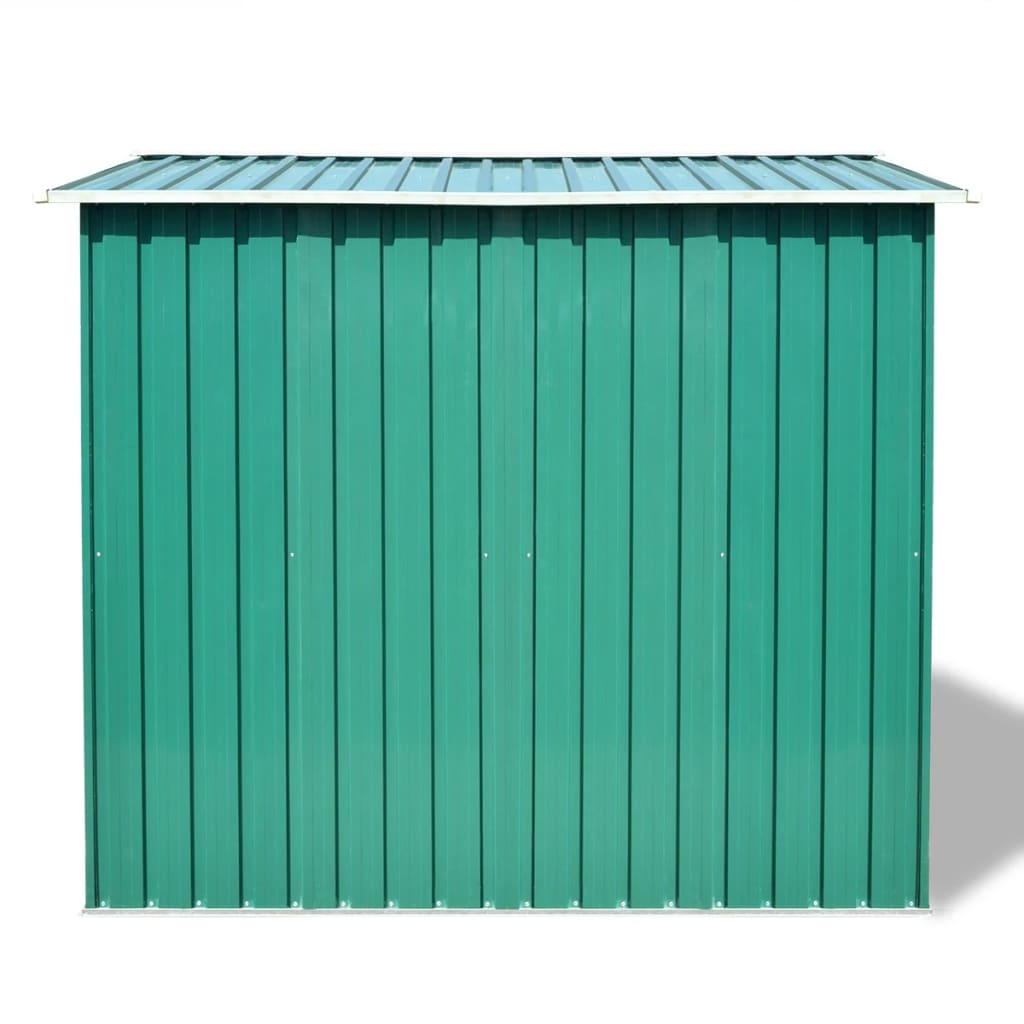 vidaXL Magazie șopron metalic de grădină, 257 x 205 x 178 cm, verde vidaXL Magazie șopron metalic de grădină, 257 x 205 x 178 cm, verde