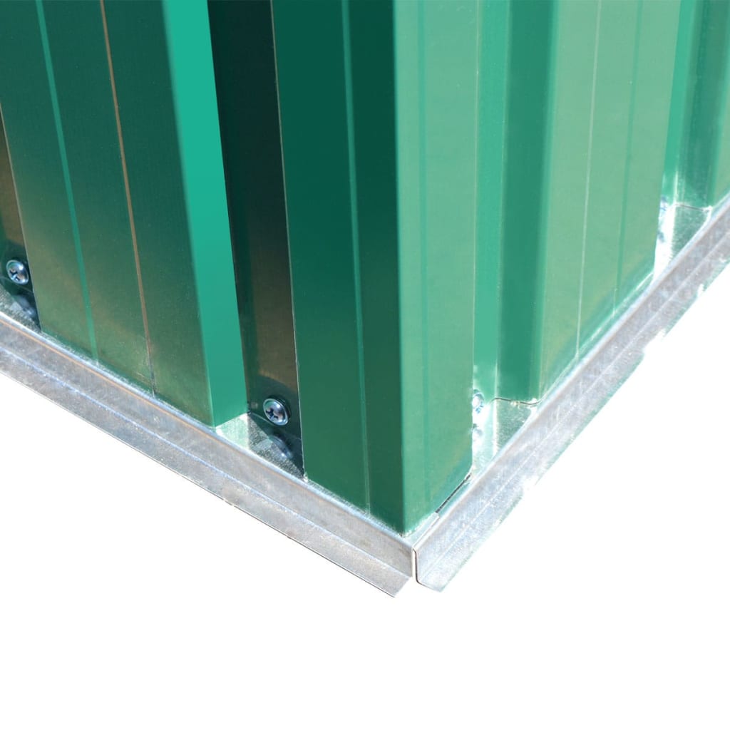 vidaXL Magazie șopron metalic de grădină, 257 x 205 x 178 cm, verde vidaXL Magazie șopron metalic de grădină, 257 x 205 x 178 cm, verde