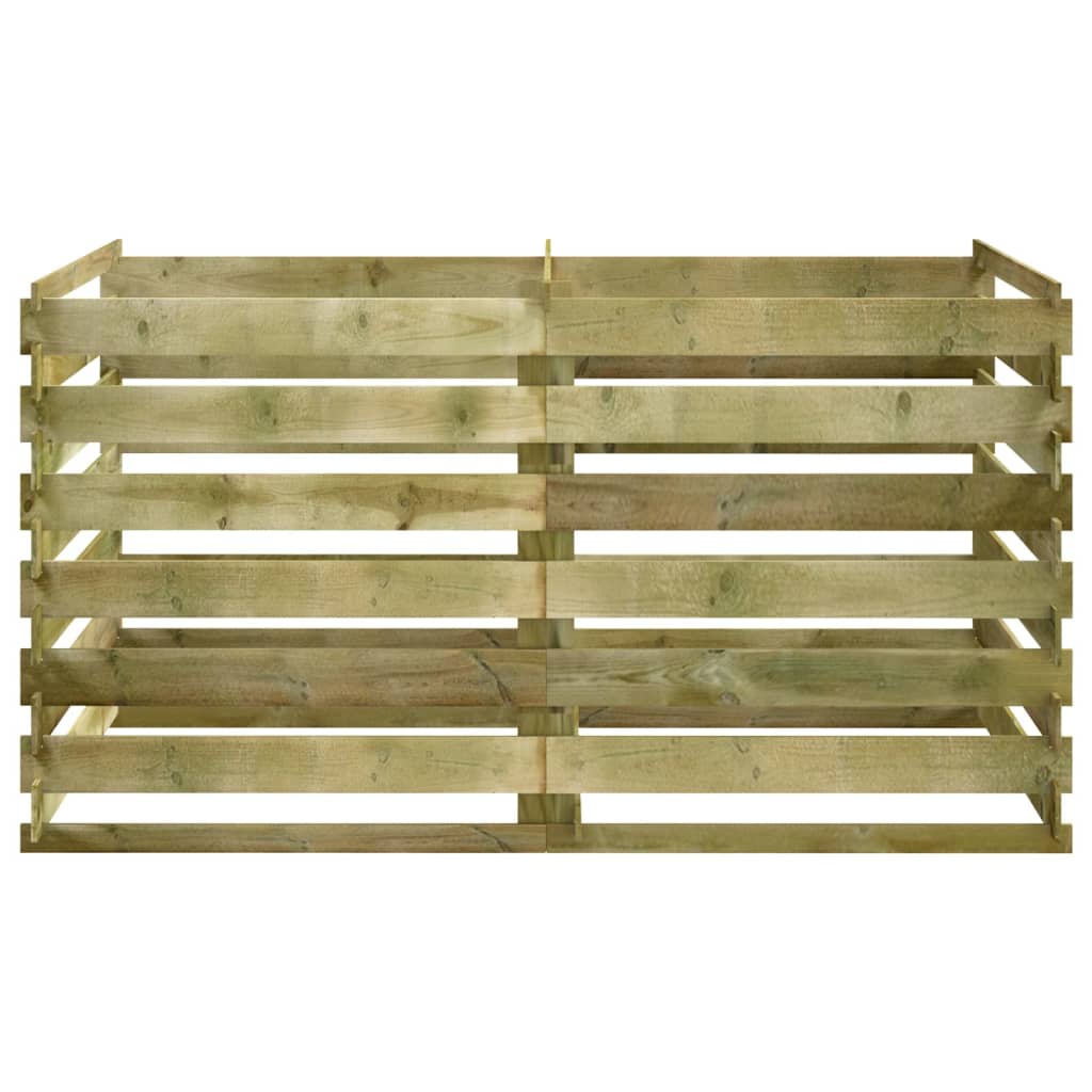 vidaXL Compostor cu stinghii, 180x90x90 cm, lemn de pin tratat