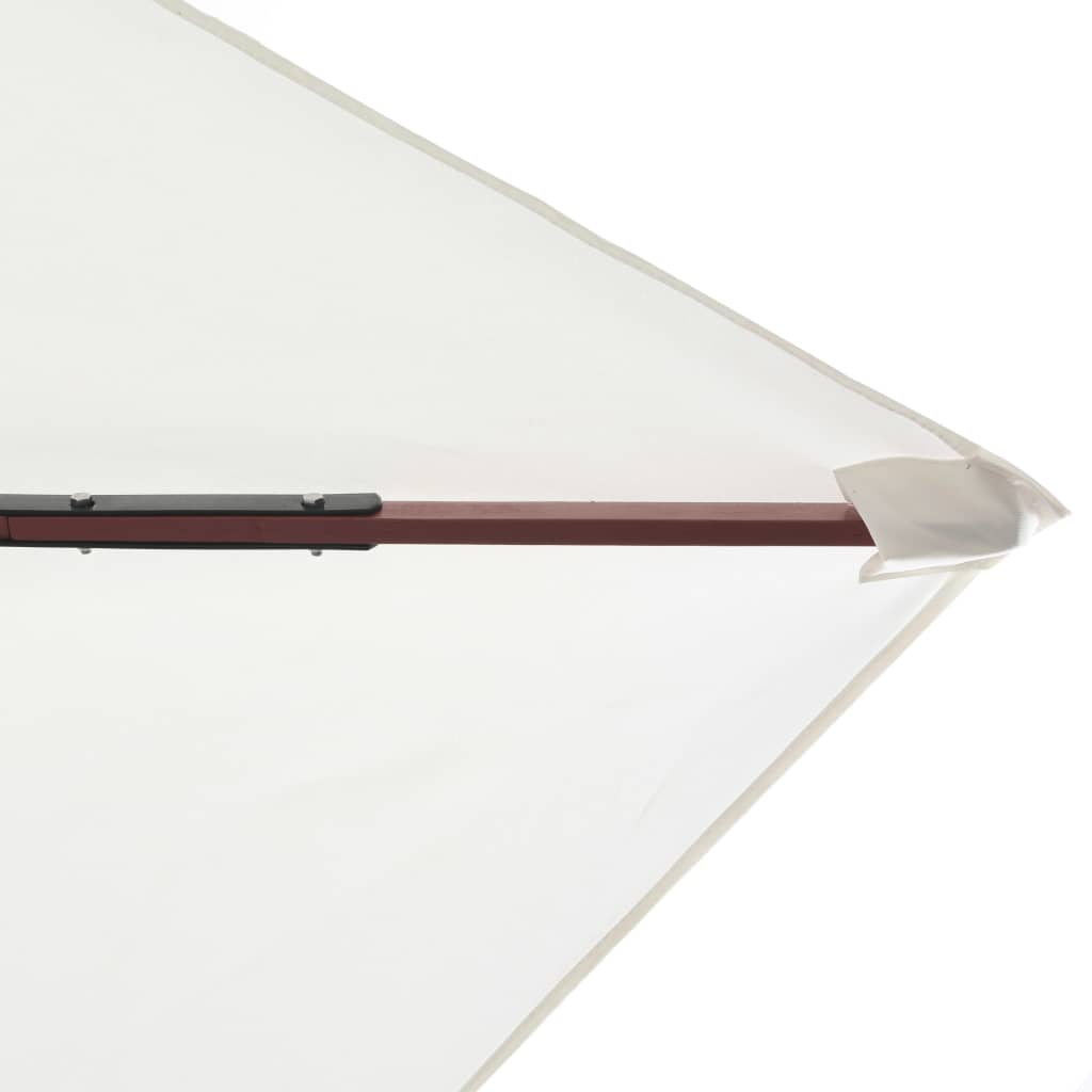 vidaXL Umbrelă de soare cu stâlp de lemn, 200 x 300 cm, alb crem vidaXL Umbrelă de soare cu stâlp de lemn, 200 x 300 cm, alb crem