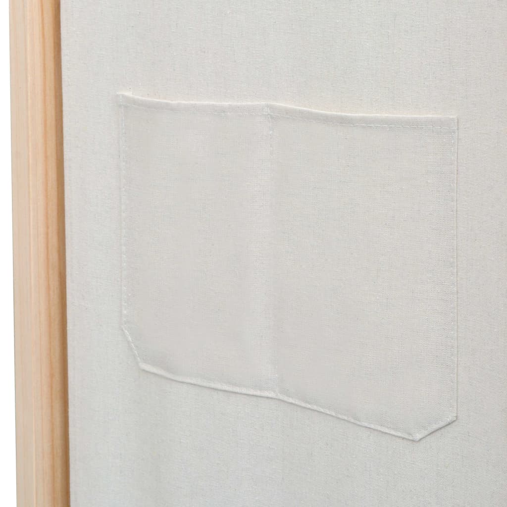 vidaXL Paravan de cameră cu 3 panouri, crem, 120x170x4 cm, textil vidaXL Paravan de cameră cu 3 panouri, crem, 120x170x4 cm, textil