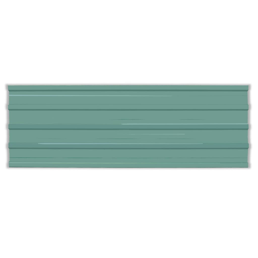 vidaXL Panouri pentru acoperiș, 12 buc., verde, oțel galvanizat vidaXL Panouri pentru acoperiș, 12 buc., verde, oțel galvanizat