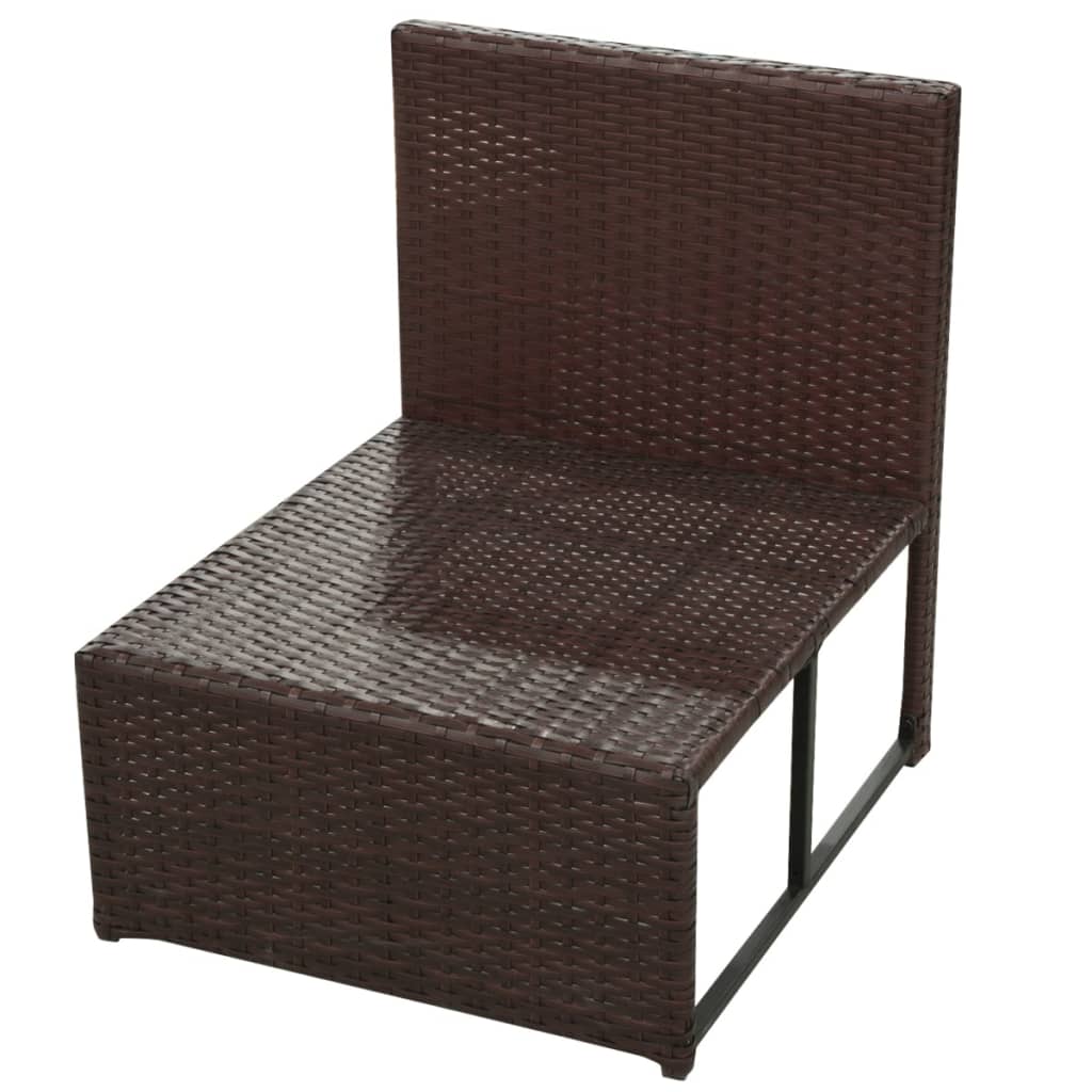 vidaXL Set mobilier de grădină cu perne, 8 piese, maro, poliratan vidaXL Set mobilier de grădină cu perne, 8 piese, maro, poliratan