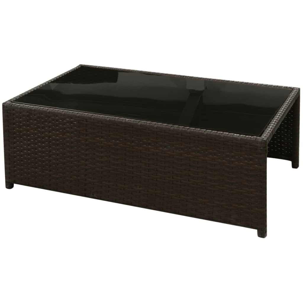 vidaXL Set mobilier de grădină cu perne, 8 piese, maro, poliratan vidaXL Set mobilier de grădină cu perne, 8 piese, maro, poliratan