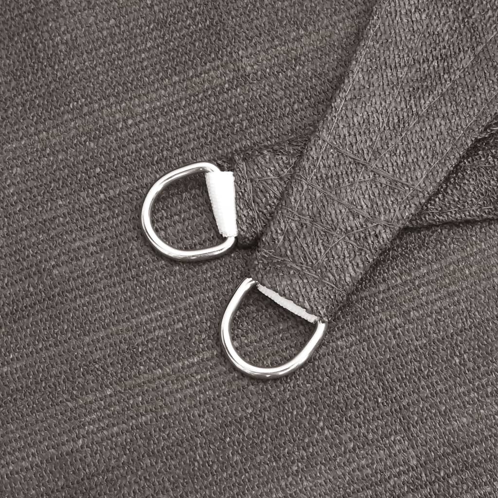 vidaXL Pânză parasolar, antracit, 2 x 2 m, HDPE, pătrat