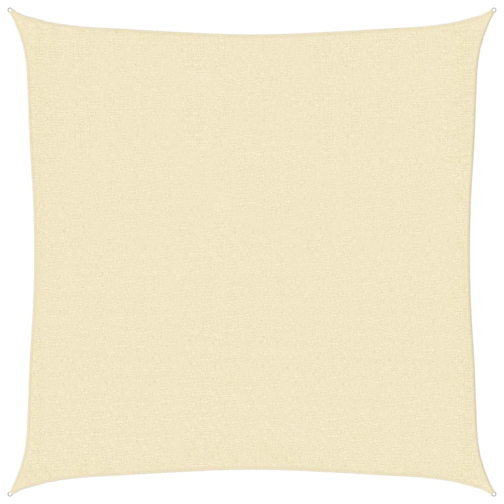 vidaXL Pânză parasolar din HDPE pătrată, 2 x 2 m, crem
