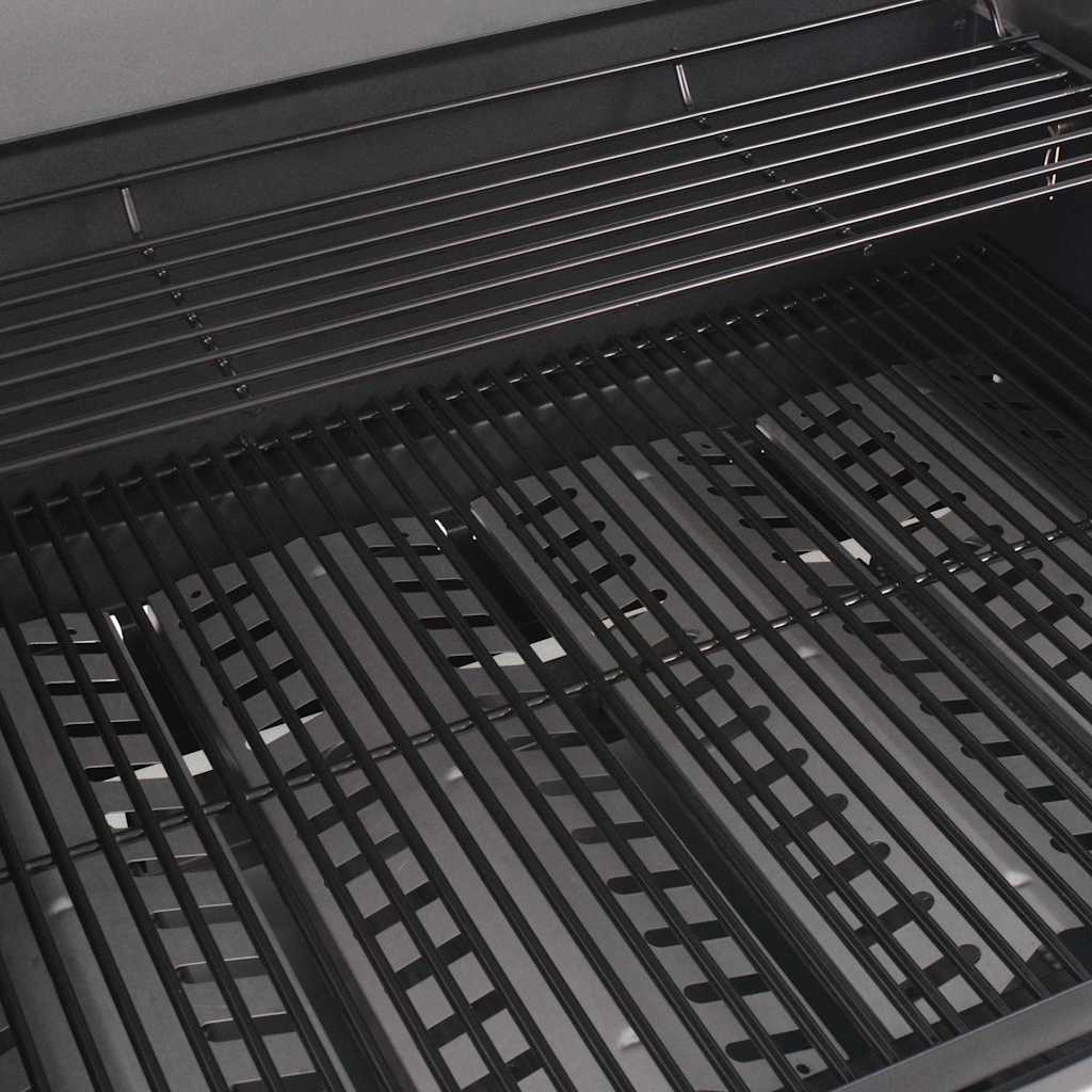 vidaXL Grătar de Barbecue pe Gaz Argintiu Oțel inoxidabil