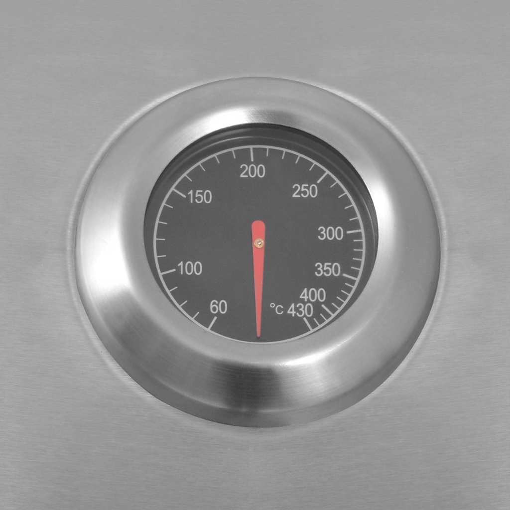 vidaXL Grătar de Barbecue pe Gaz Argintiu Oțel inoxidabil