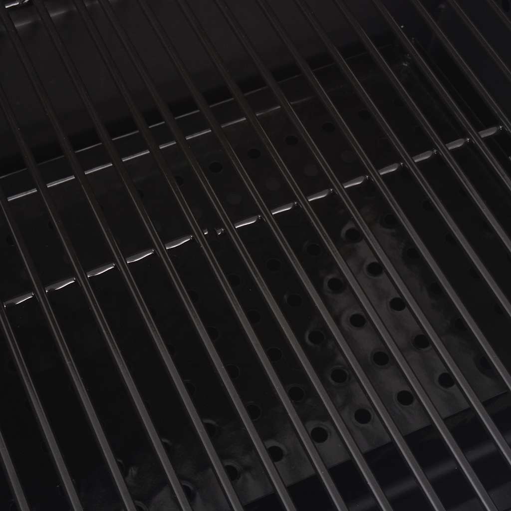 vidaXL Grătar barbecue cu cărbuni, afumătoare și raft jos, negru vidaXL Grătar barbecue cu cărbuni, afumătoare și raft jos, negru