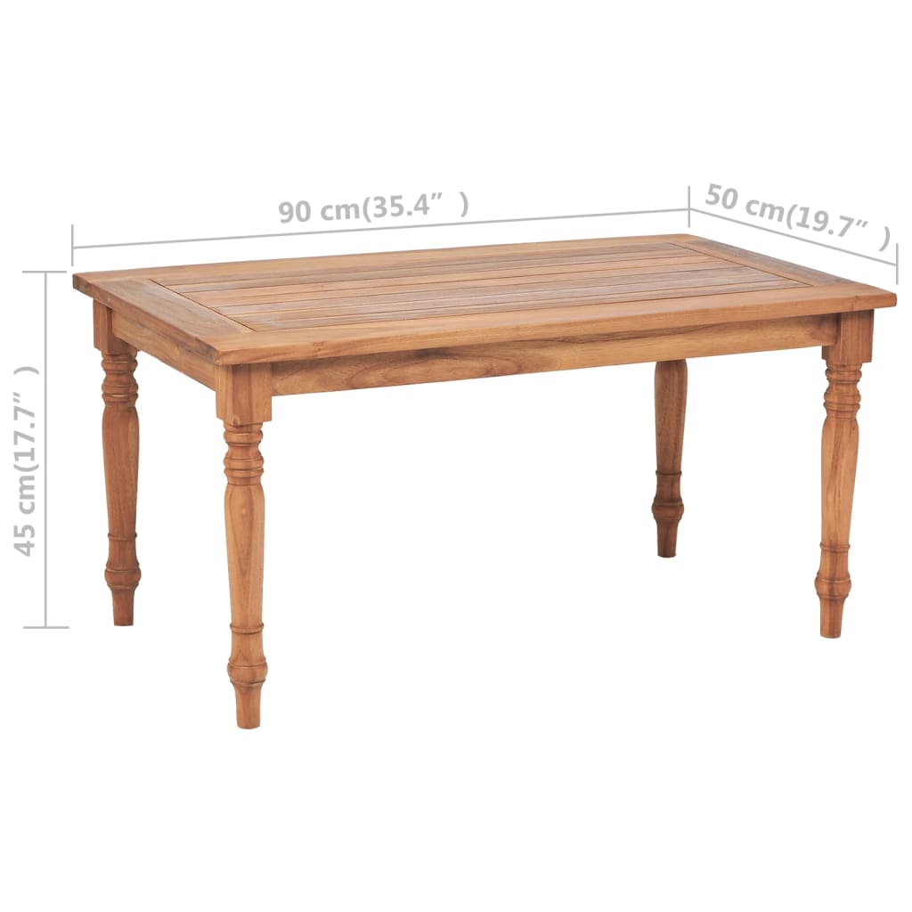 vidaXL Măsuță de cafea Batavia, 90 x 50 x 45 cm, lemn de tec vidaXL Măsuță de cafea Batavia, 90 x 50 x 45 cm, lemn de tec