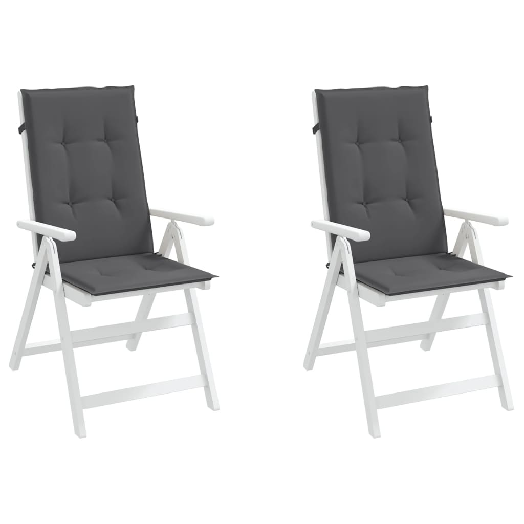 vidaXL Perne scaun cu spătar înalt, 2 buc. antracit 120x50x3 cm textil vidaXL Perne scaun cu spătar înalt, 2 buc. antracit 120x50x3 cm textil