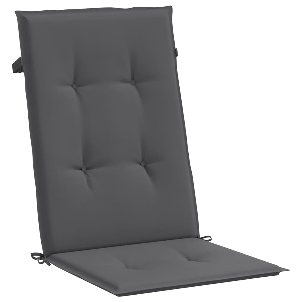 vidaXL Perne scaun cu spătar înalt, 2 buc. antracit 120x50x3 cm textil vidaXL Perne scaun cu spătar înalt, 2 buc. antracit 120x50x3 cm textil