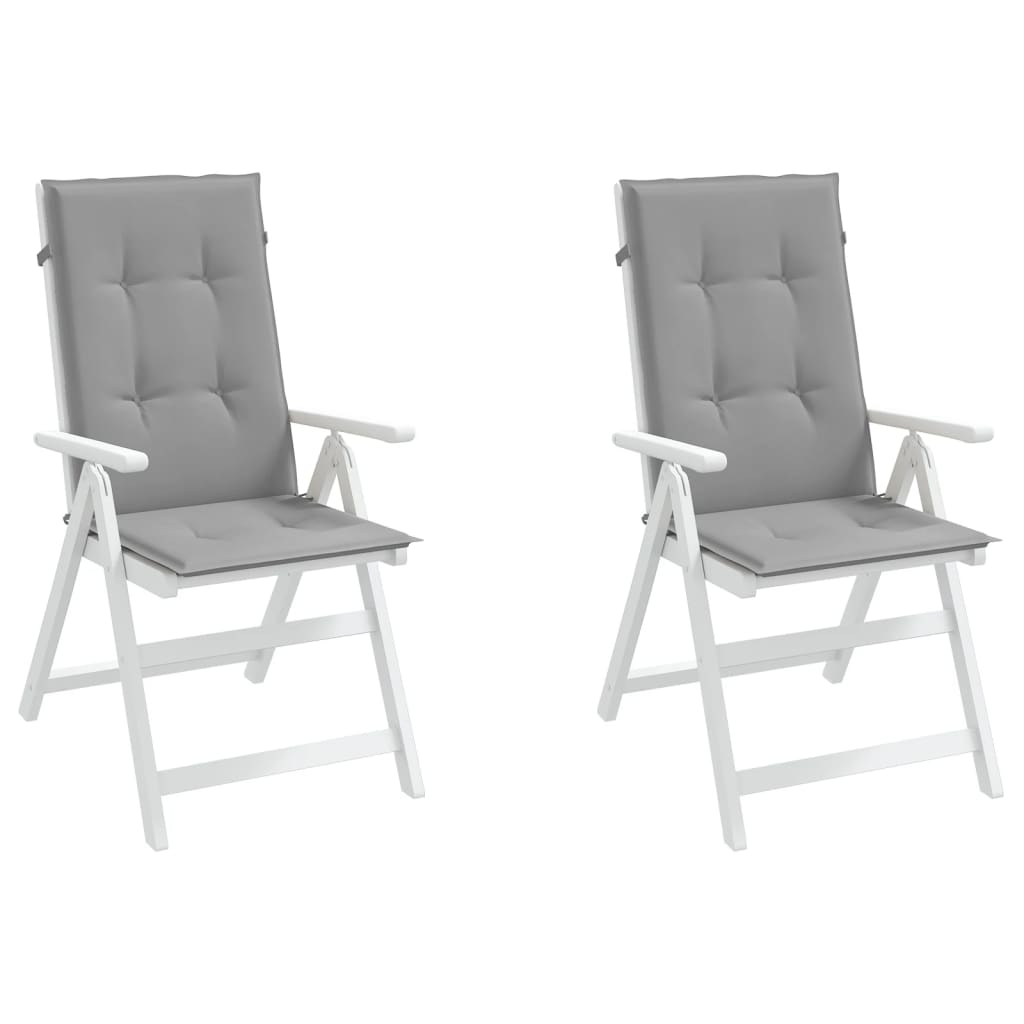 vidaXL Perne scaun cu spătar înalt, 2 buc., gri, 120x50x3 cm, textil vidaXL Perne scaun cu spătar înalt, 2 buc., gri, 120x50x3 cm, textil