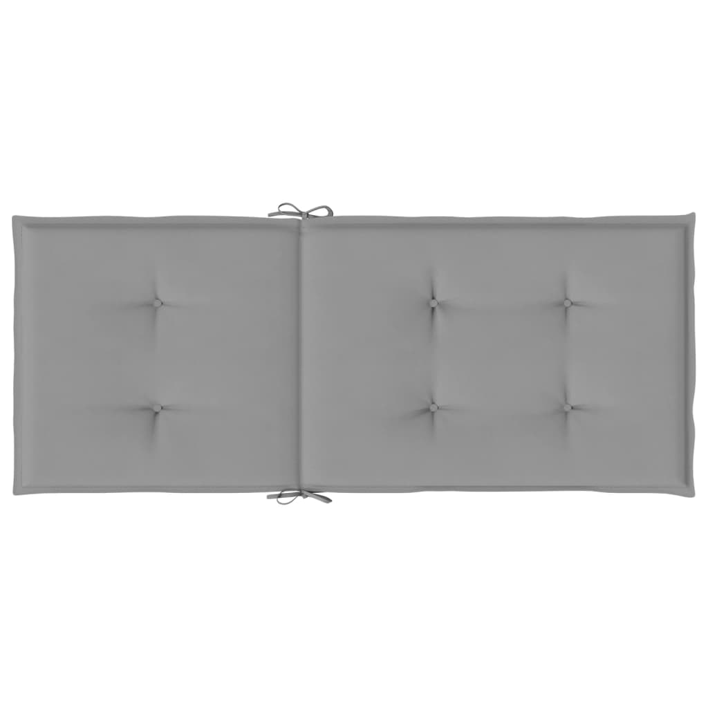 vidaXL Perne scaun cu spătar înalt, 2 buc., gri, 120x50x3 cm, textil vidaXL Perne scaun cu spătar înalt, 2 buc., gri, 120x50x3 cm, textil