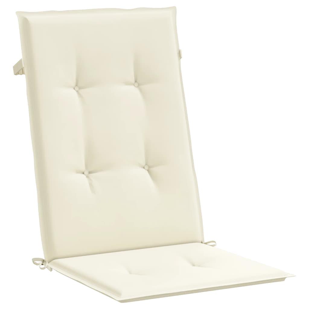 vidaXL Perne scaun cu spătar înalt, 4 buc., crem, 120x50x3 cm, textil vidaXL Perne scaun cu spătar înalt, 4 buc., crem, 120x50x3 cm, textil