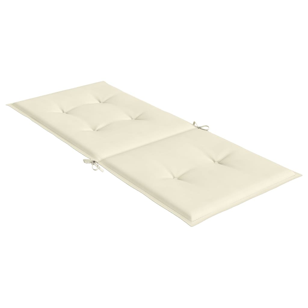 vidaXL Perne scaun cu spătar înalt, 4 buc., crem, 120x50x3 cm, textil vidaXL Perne scaun cu spătar înalt, 4 buc., crem, 120x50x3 cm, textil