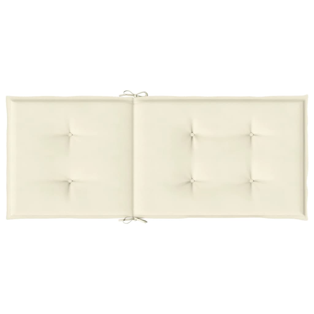 vidaXL Perne scaun cu spătar înalt, 4 buc., crem, 120x50x3 cm, textil vidaXL Perne scaun cu spătar înalt, 4 buc., crem, 120x50x3 cm, textil