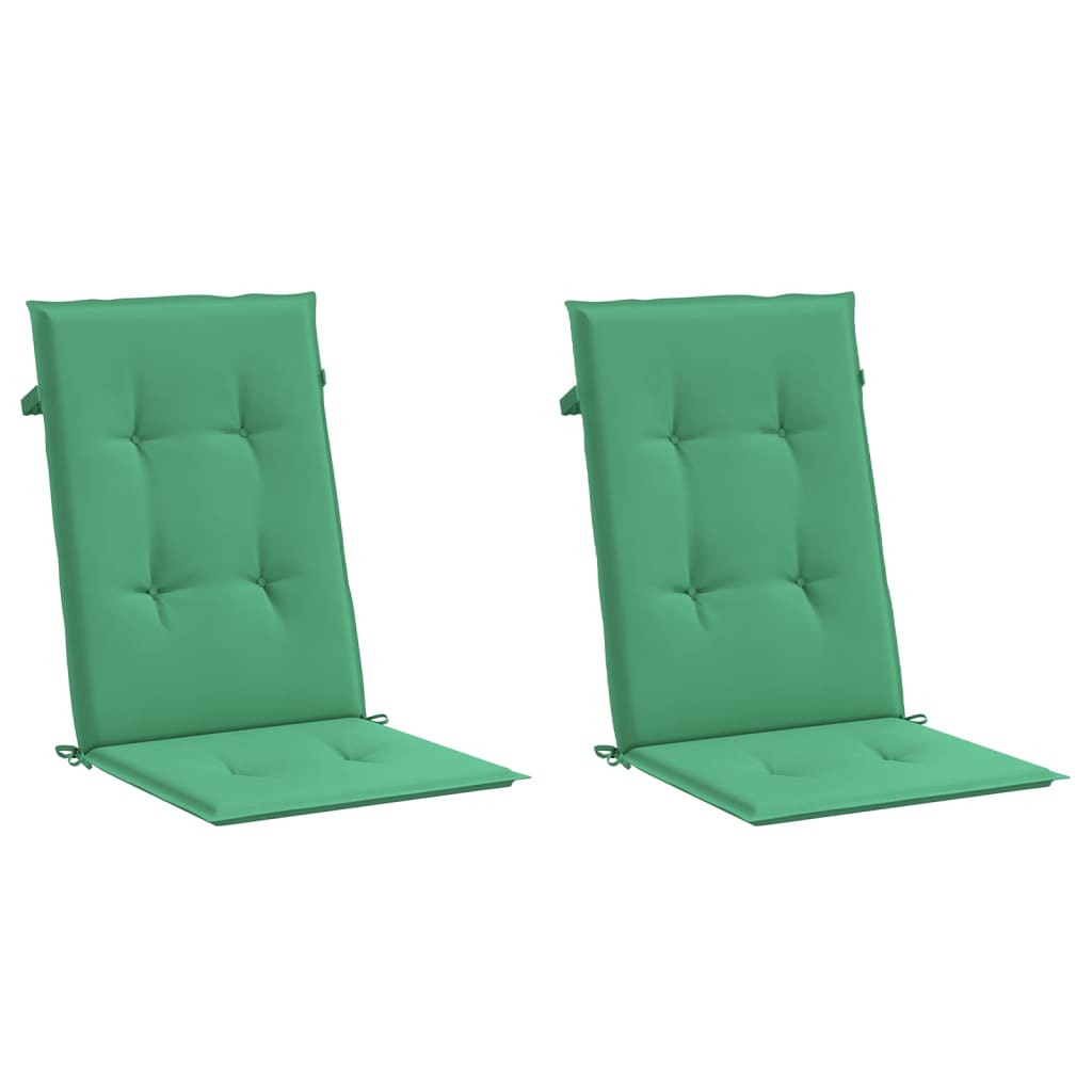 vidaXL Perne scaun cu spătar înalt, 2 buc., verde, 120x50x3 cm, textil vidaXL Perne scaun cu spătar înalt, 2 buc., verde, 120x50x3 cm, textil