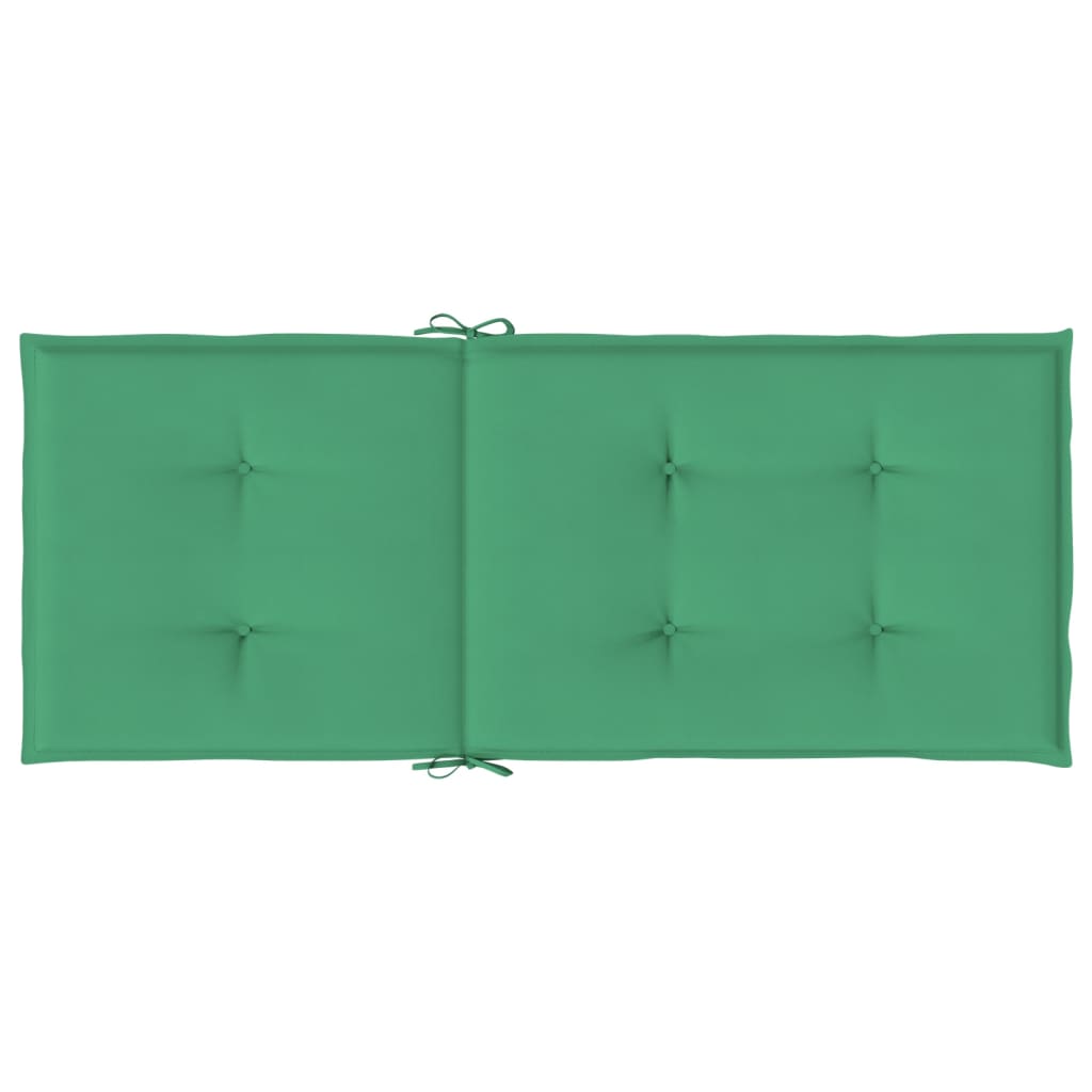 vidaXL Perne scaun cu spătar înalt, 2 buc., verde, 120x50x3 cm, textil vidaXL Perne scaun cu spătar înalt, 2 buc., verde, 120x50x3 cm, textil