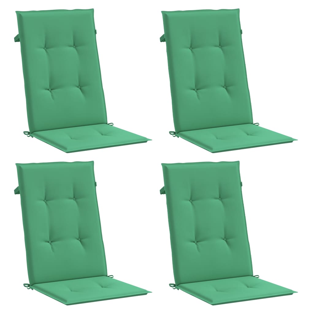 vidaXL Perne scaun cu spătar înalt, 4 buc., verde, 120x50x3 cm, textil vidaXL Perne scaun cu spătar înalt, 4 buc., verde, 120x50x3 cm, textil