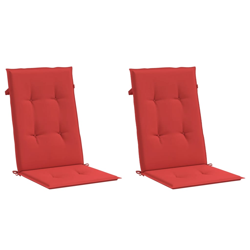 vidaXL Perne scaun cu spătar înalt, 2 buc., roșu, 120x50x3 cm, textil vidaXL Perne scaun cu spătar înalt, 2 buc., roșu, 120x50x3 cm, textil