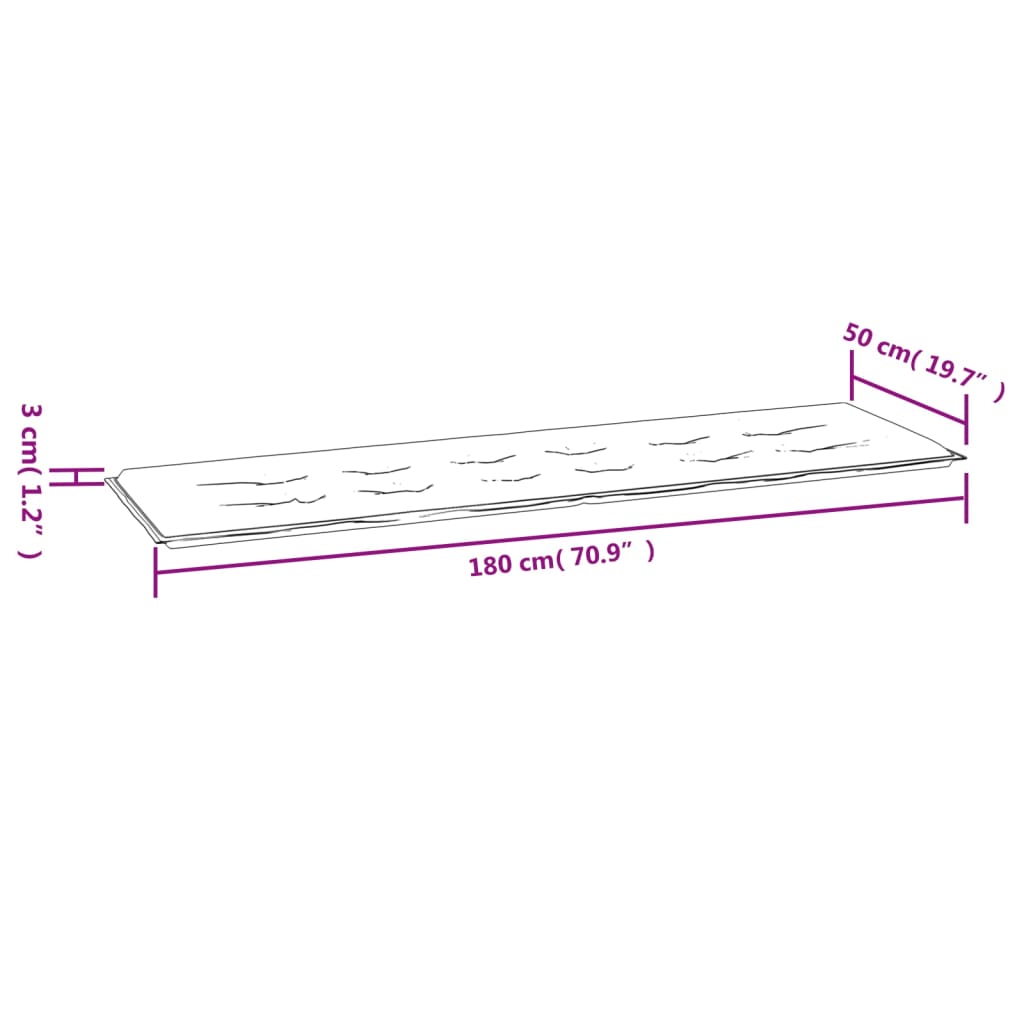 vidaXL Pernă de bancă de grădină antracit 180x50x3 cm textil oxford vidaXL Pernă de bancă de grădină antracit 180x50x3 cm textil oxford